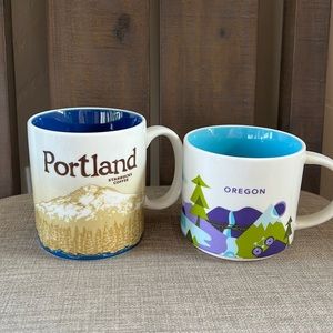 Starbucks Mug Set, Portland & Oregon
